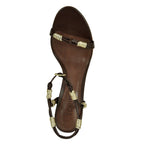 Nara-Mid Leather Heel Sandal