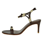 Nara-Mid Leather Heel Sandal