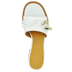 Mony-SB42012A Leather Chain Heel Slide