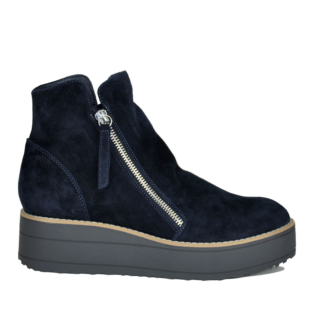 Nene Suede Wedge Zip Boot