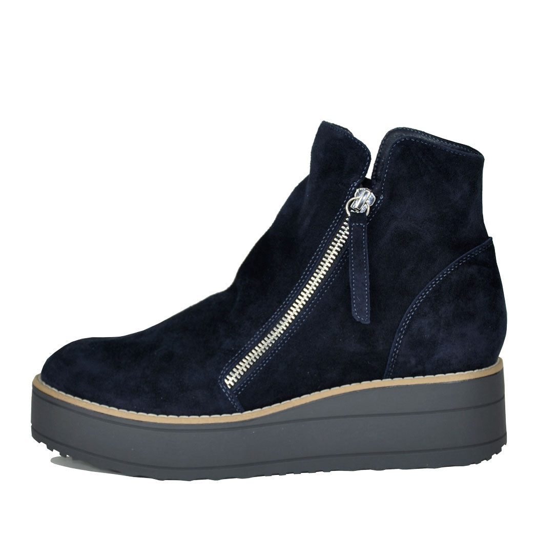 Nene Suede Wedge Zip Boot