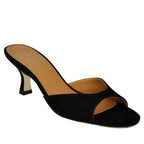 Brigitte Suede Heel Slide