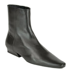 Wally-Flat-Ankle-Boot Leather Flat Bootie