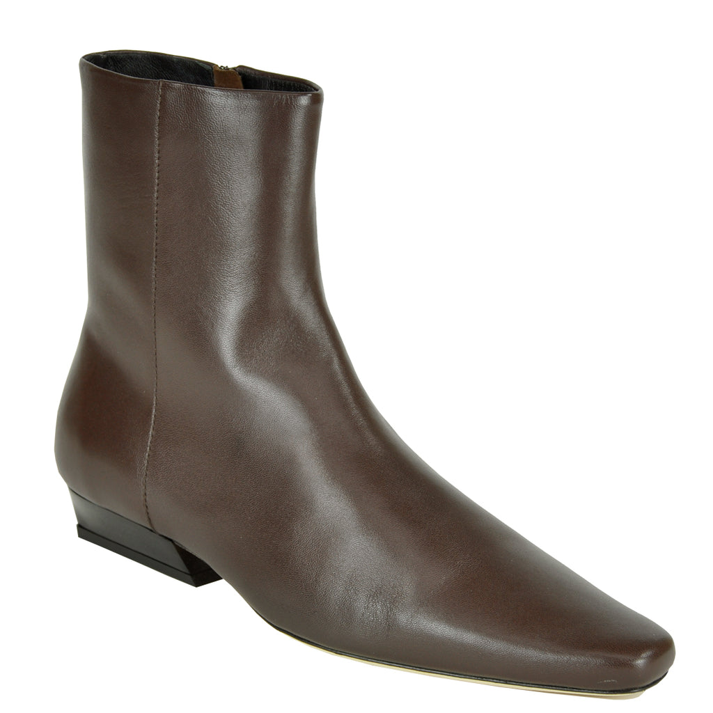 Wally-Flat-Ankle-Boot Leather Flat Bootie – Footnotes