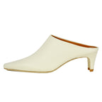 Wally Mule Leather Heel Mule