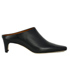 Wally Mule Leather Heel Mule