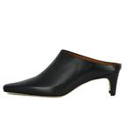 Wally Mule Leather Heel Mule