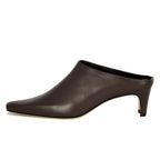 Wally Mule Leather Heel Mule