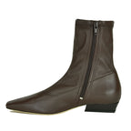 Wally-Sock Stretch Leather Flat Boot