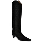 Western-WallyBoot Suede Tall Heel Boot