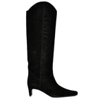 Western-WallyBoot Suede Tall Heel Boot