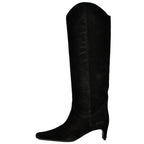 Western-WallyBoot Suede Tall Heel Boot