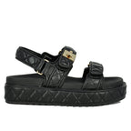 Big Mona Quilted Leather Footbed Sandal