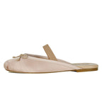Cutesy Satin Flat Closed Mule