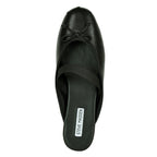 Cutesy Leather Flat Closed Mule