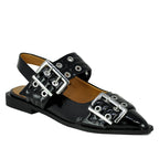 Graya Patent Buckle Pointy Flat