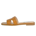 Hadyn Leather Flat Slide