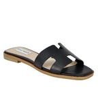 Hadyn Leather Flat Slide