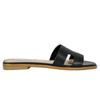 Hadyn Leather Flat Slide