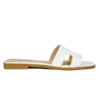 Hadyn Leather Flat Slide