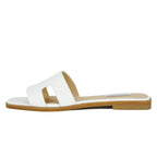 Hadyn Leather Flat Slide