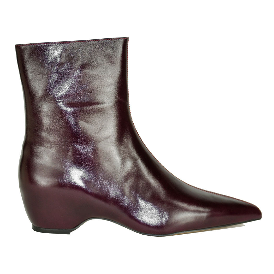 Karlson Leather Pointed Toe Ankle Boot