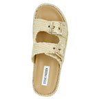 Steve Madden - Karrigan - Raffia Buckle Platform Slide