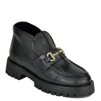 Leon Leather Bit Lug Bootie