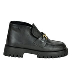 Leon Leather Bit Lug Bootie