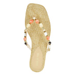 Marble Multicolor Jeweled Flat Thong