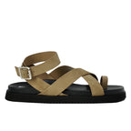 Mira Suede Flat Footbed Sandal