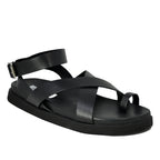 Mira Leather Flat Footbed Sandal