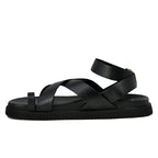 Mira Leather Flat Footbed Sandal