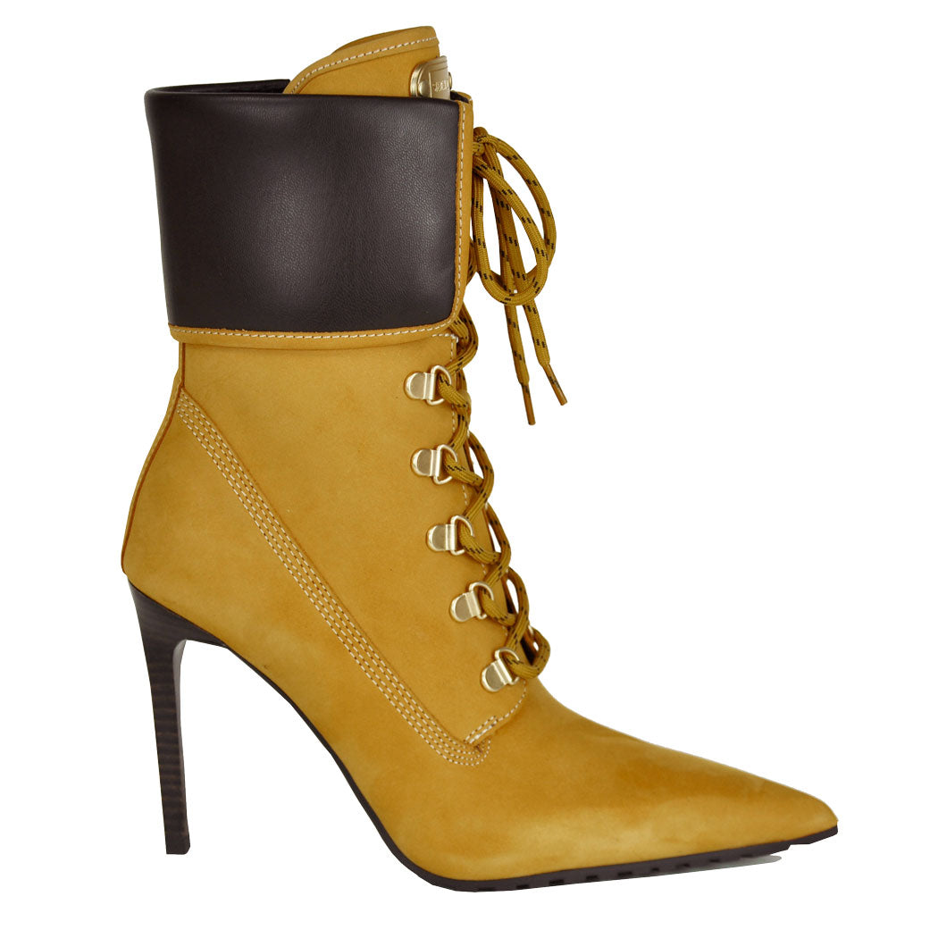 Morals Nubuck Lace Heel Boot