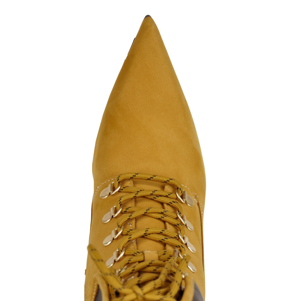 Morals Nubuck Lace Heel Boot