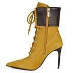 Morals Nubuck Lace Heel Boot
