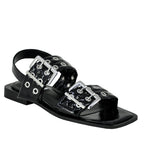 Sandria Flat Double Buckle Sandal