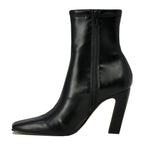 Vinka Leather Heel Bootie