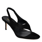 Talon Suede Heel Thong Sandal