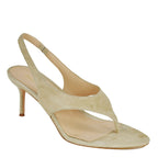 Talon Suede Heel Thong Sandal