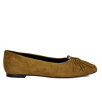 Dany Suede Ruched Flat