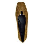 Dany Suede Ruched Flat