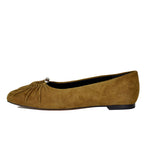 Dany Suede Ruched Flat