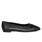 Dany Leather Ruched Flat